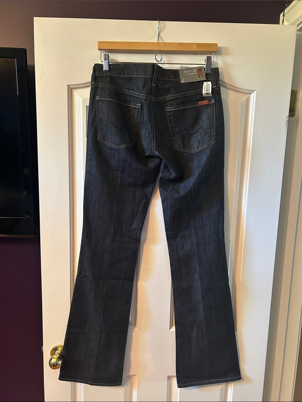 7 For All Mankind Dark Blue original Boot Cut Jeans - Picture 4 of 7